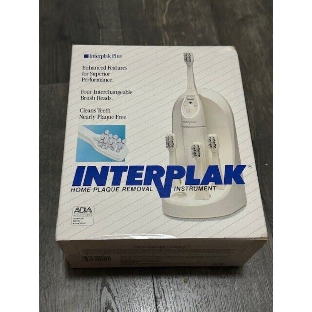 Vintage Interplak Home Plaque Removal Instrument 1991 New Sealed NOS PB-6 Rare
